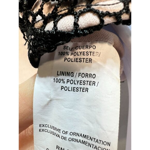 Sequin Hearts Women's Crop Lace Tank Top Summer Size 1 Black Back Zip Sleeveless - Picture 5 of 8